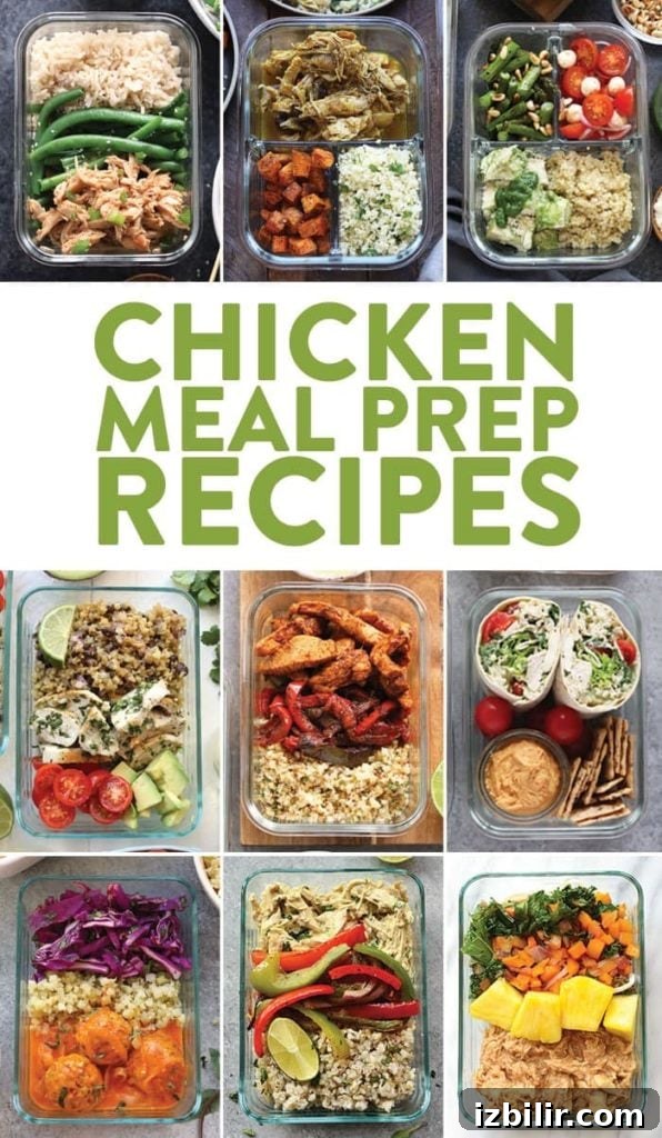 Prepared chicken meal prep