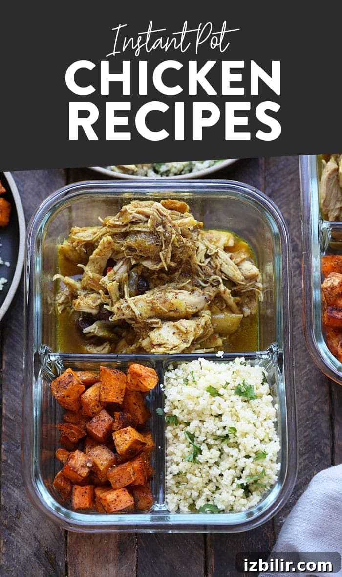 Instant Pot chicken meal prep
