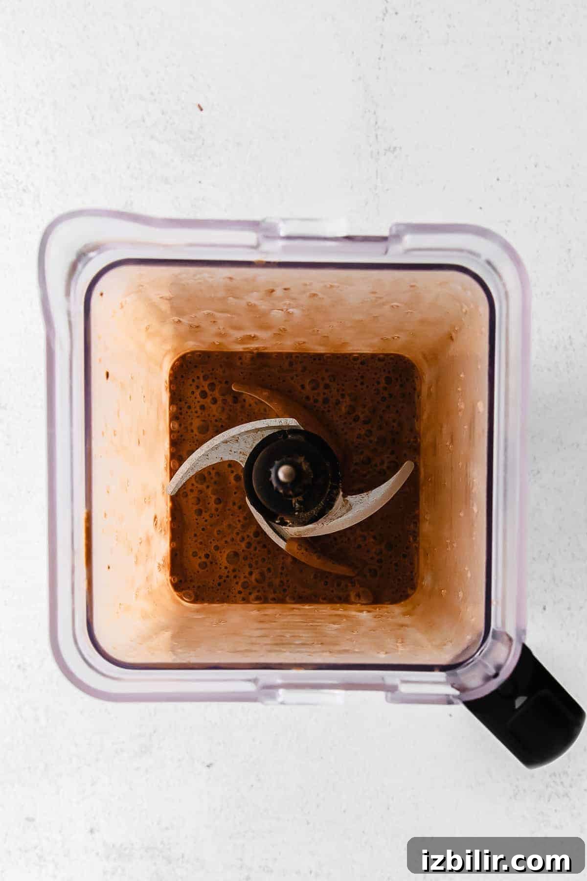 Blender with shake ingredients ingredients in blender