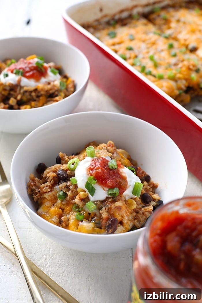 southwestern chicken casserole with Greek yogurt and salsa