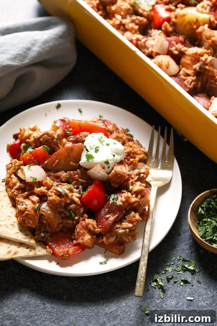This chicken tikka masala casserole recipe is one of the most delicious and easy chicken casserole recipes around! chicken tikka masala on a plate