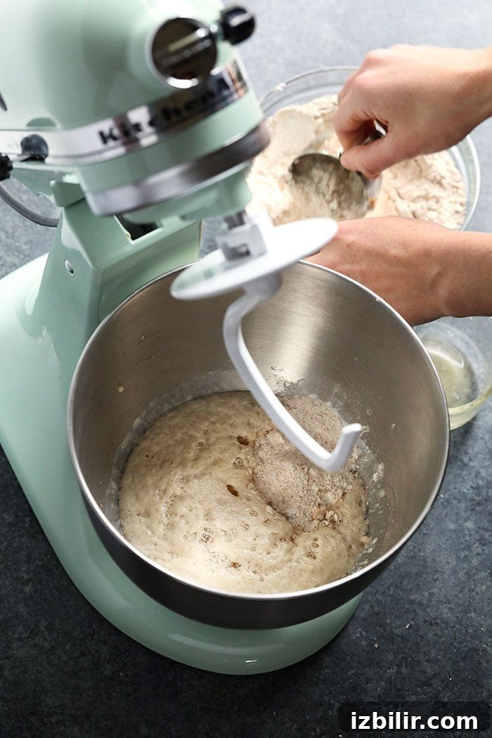 Yeast foaming in a bowl