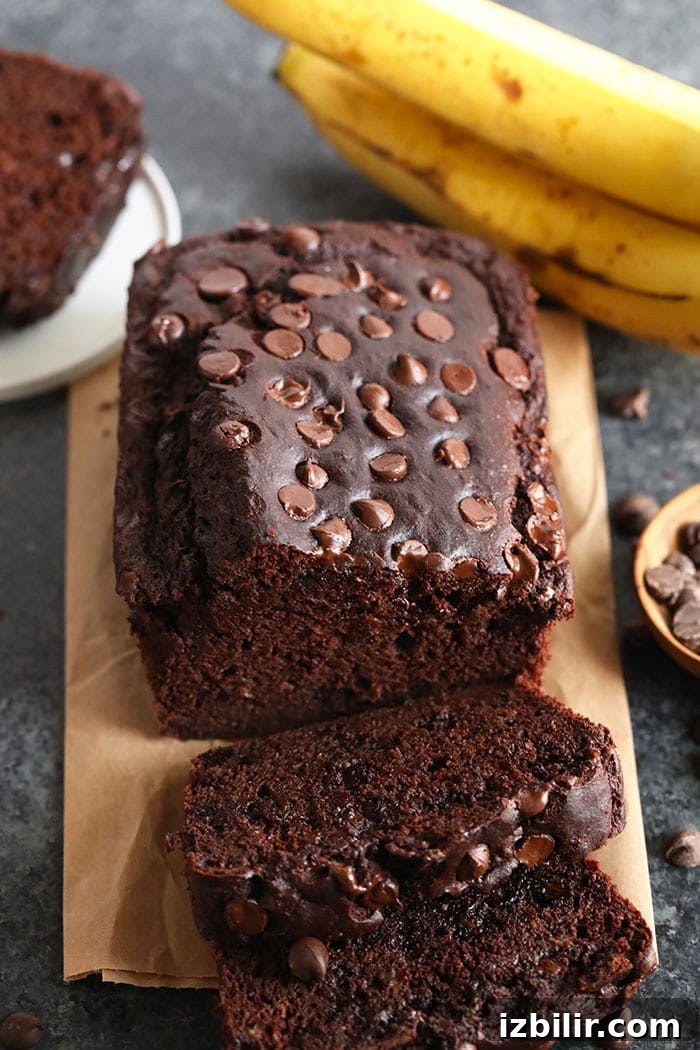Banana bread on counter with bananas banana bread on counter with bananas