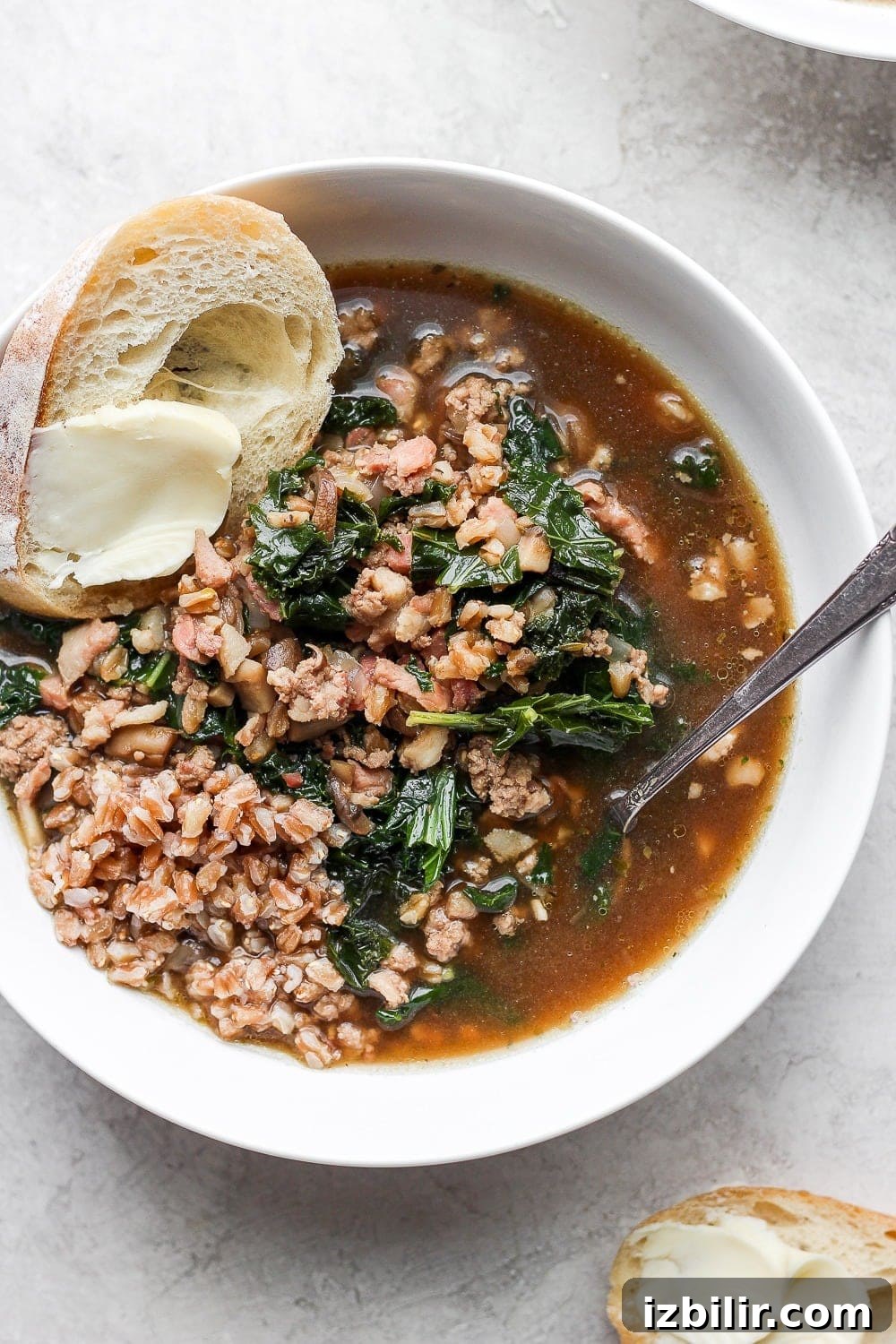 kale soup in a bowl kale soup in a bowl