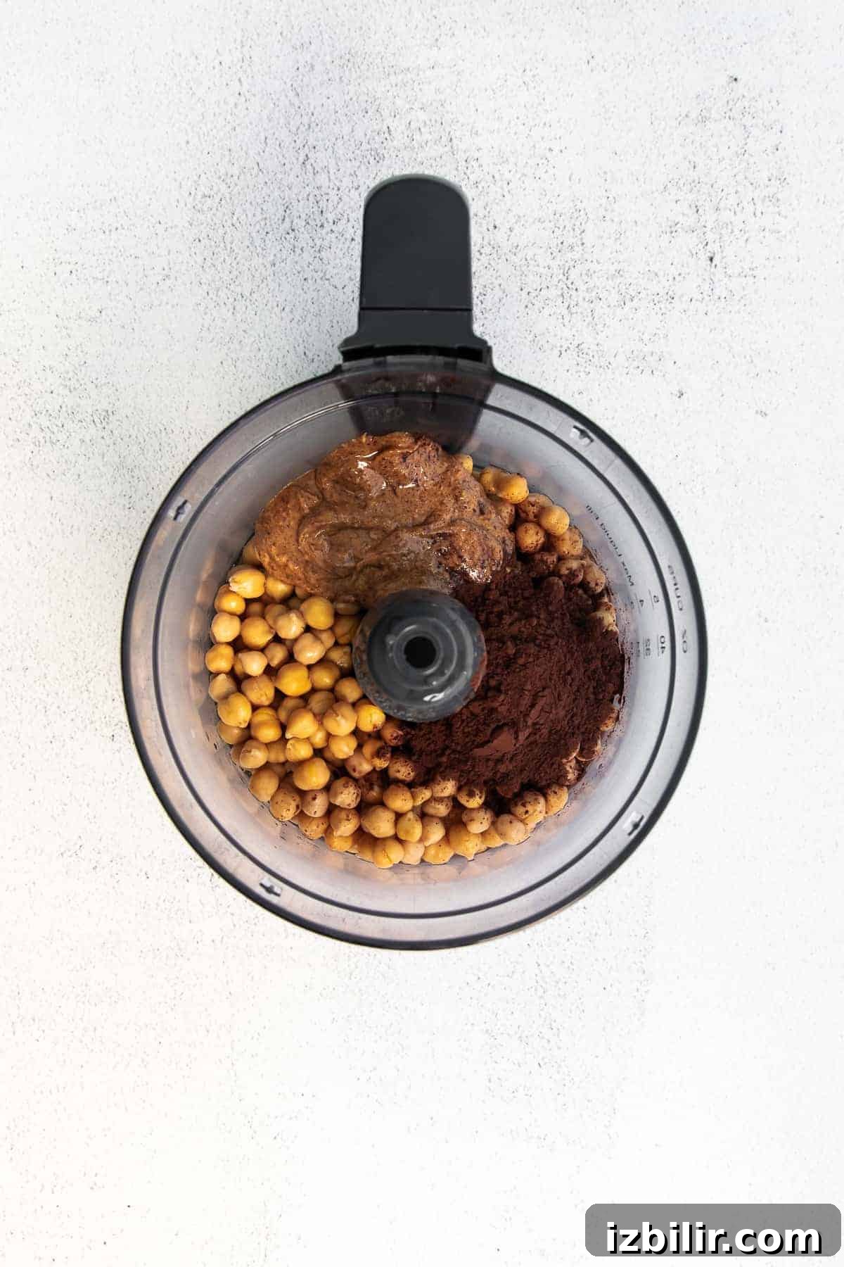 Creamy Chocolate Hummus Dessert Dip Recipe 4 Hummus ingredients in food processor