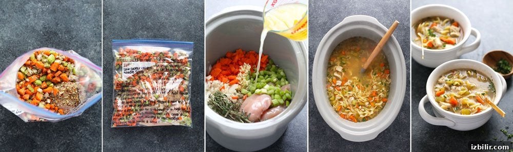 6 Freezer-to-Crockpot Meals for Busy Weeknights 11 Slow Cooker Chicken Noodle Soup