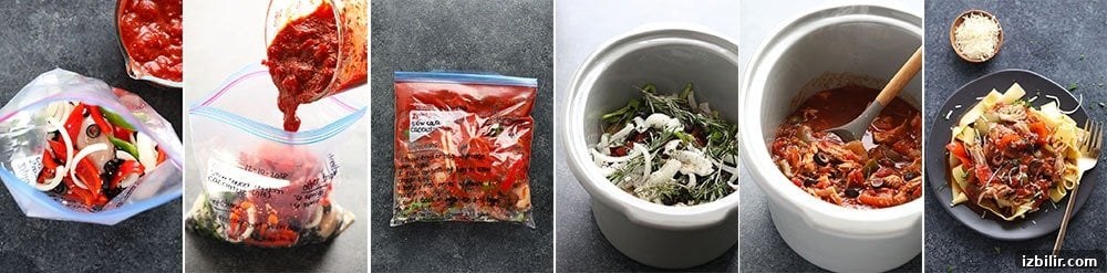 6 Freezer-to-Crockpot Meals for Busy Weeknights 8 Chicken Cacciatore