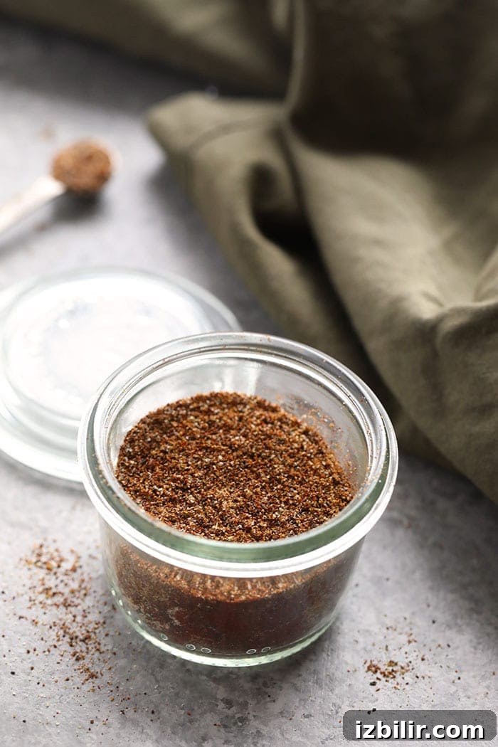 fajita seasoning in jar.