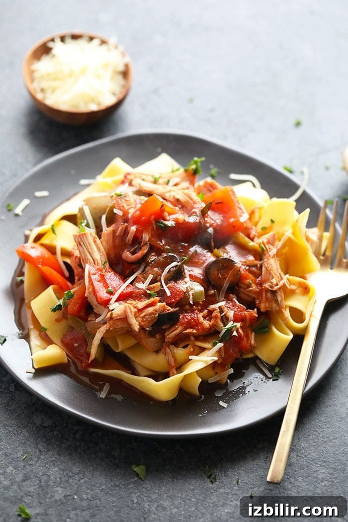 Slow Cooker Chicken Cacciatore with Tomatoes and Peppers 3 chicken cacciatore slow cooker recipe with pasta