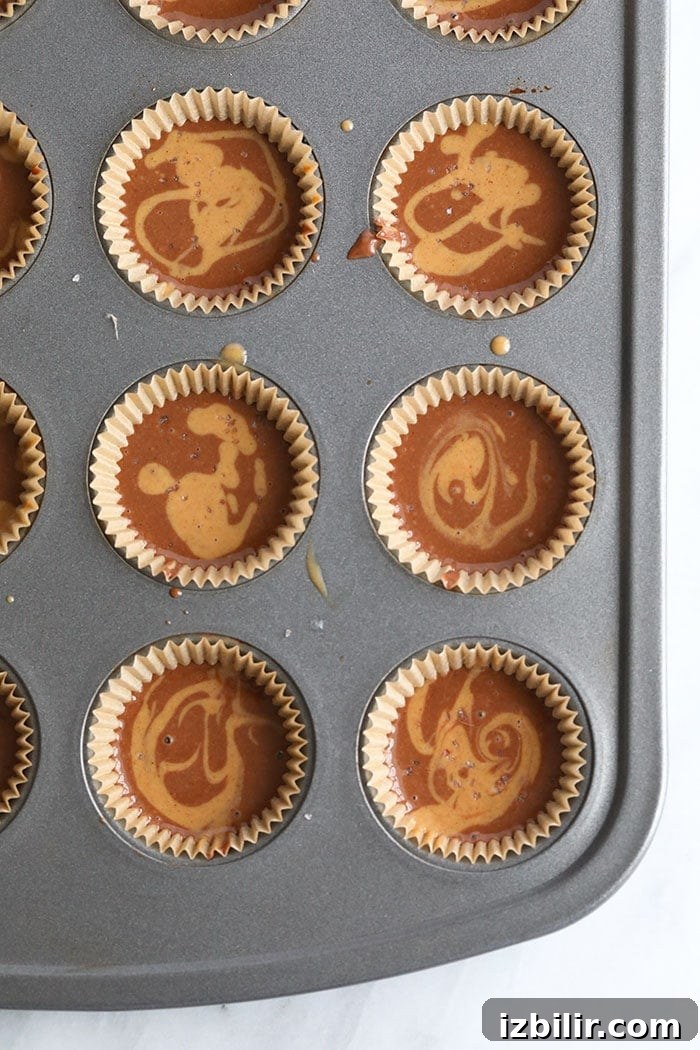 Fat bomb batter in muffin tins