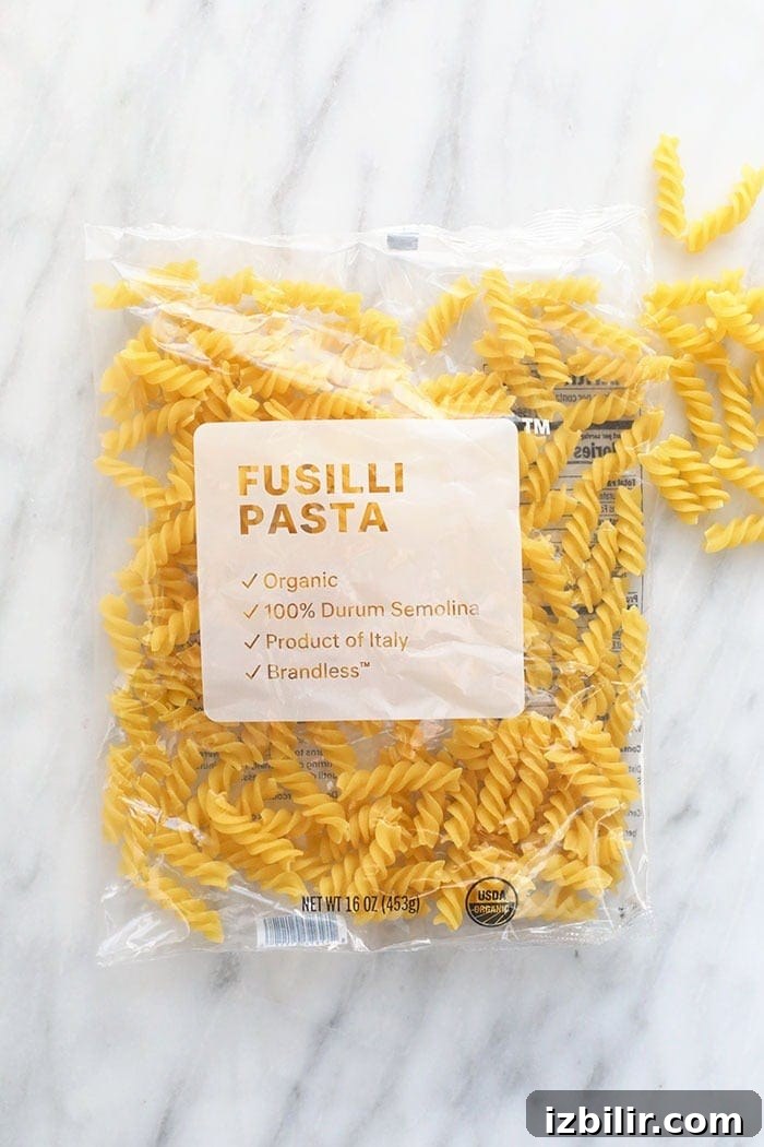 fusilli pasta for vegan pasta bake