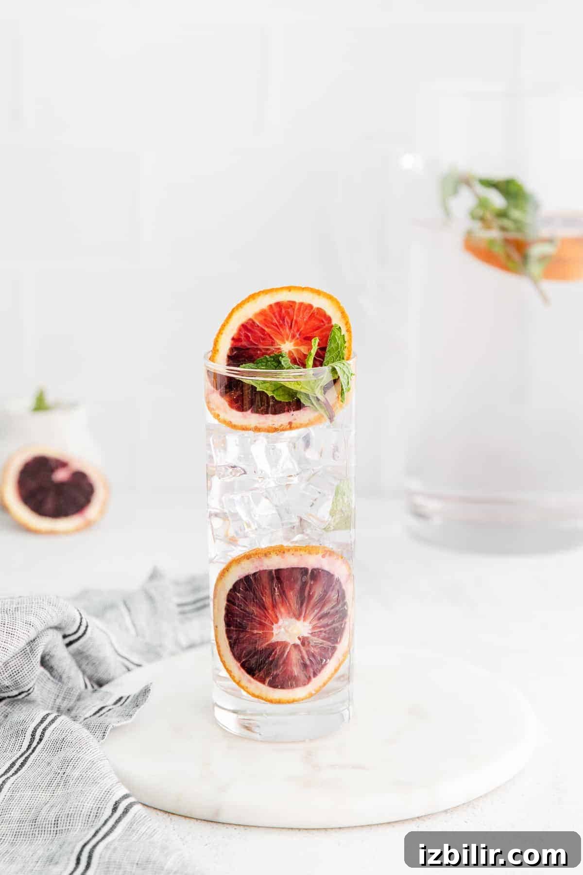 Refreshing Fruit-Infused Water Recipes to Try 6 Blood orange and fresh mint infused water