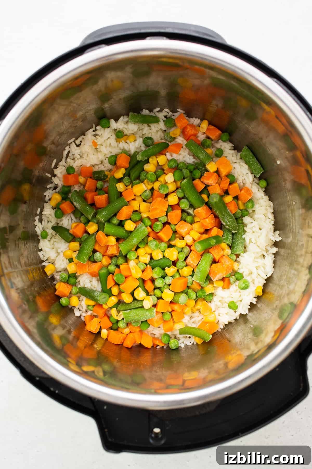 fried rice in Instant Pot.