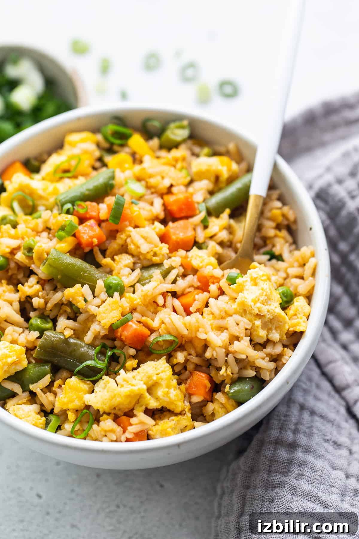 rice in bowl.