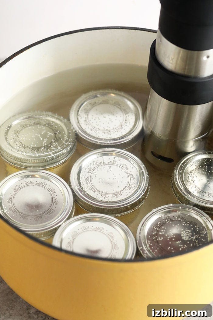 Jars in pot submerged in water