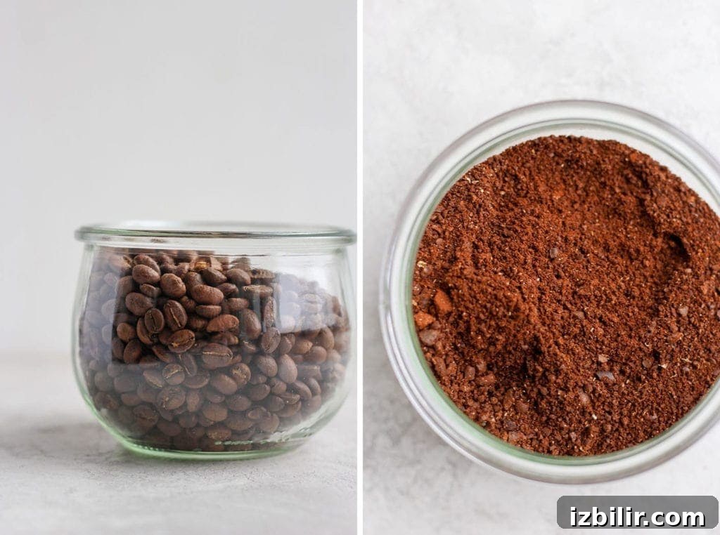 Master French Press Coffee: Step-by-Step Brewing Tips 2 Coffee beans in a jar.