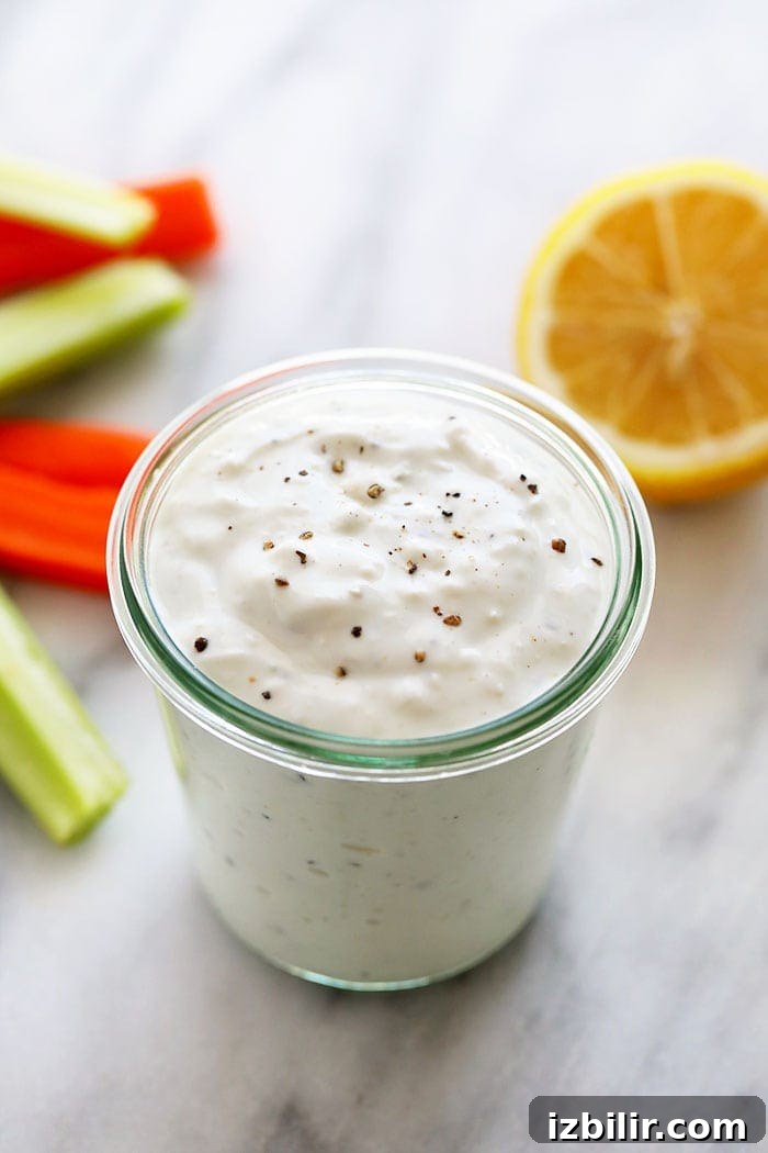 Greek yogurt blue cheese dressing