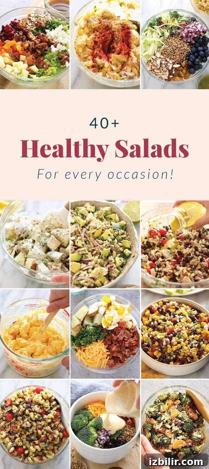Get your vegetables in and make one of these healthy salad recipes for lunch or dinner this week! healthy salads