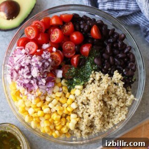 A photo of quinoa salad ingredients
