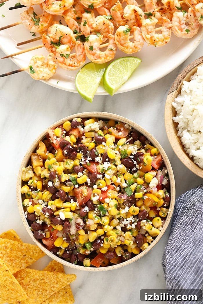 Black Bean Corn Salad in bowl