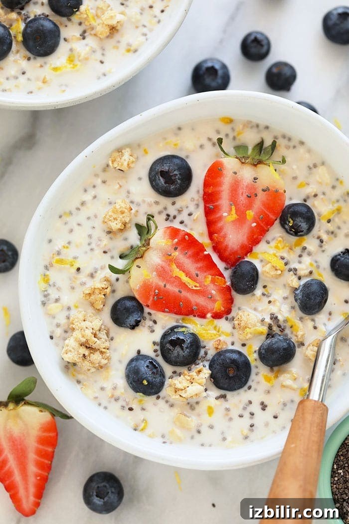 Creamy Lemon Cheesecake Overnight Oats Recipe 4 overnight oats in jars for meal prep