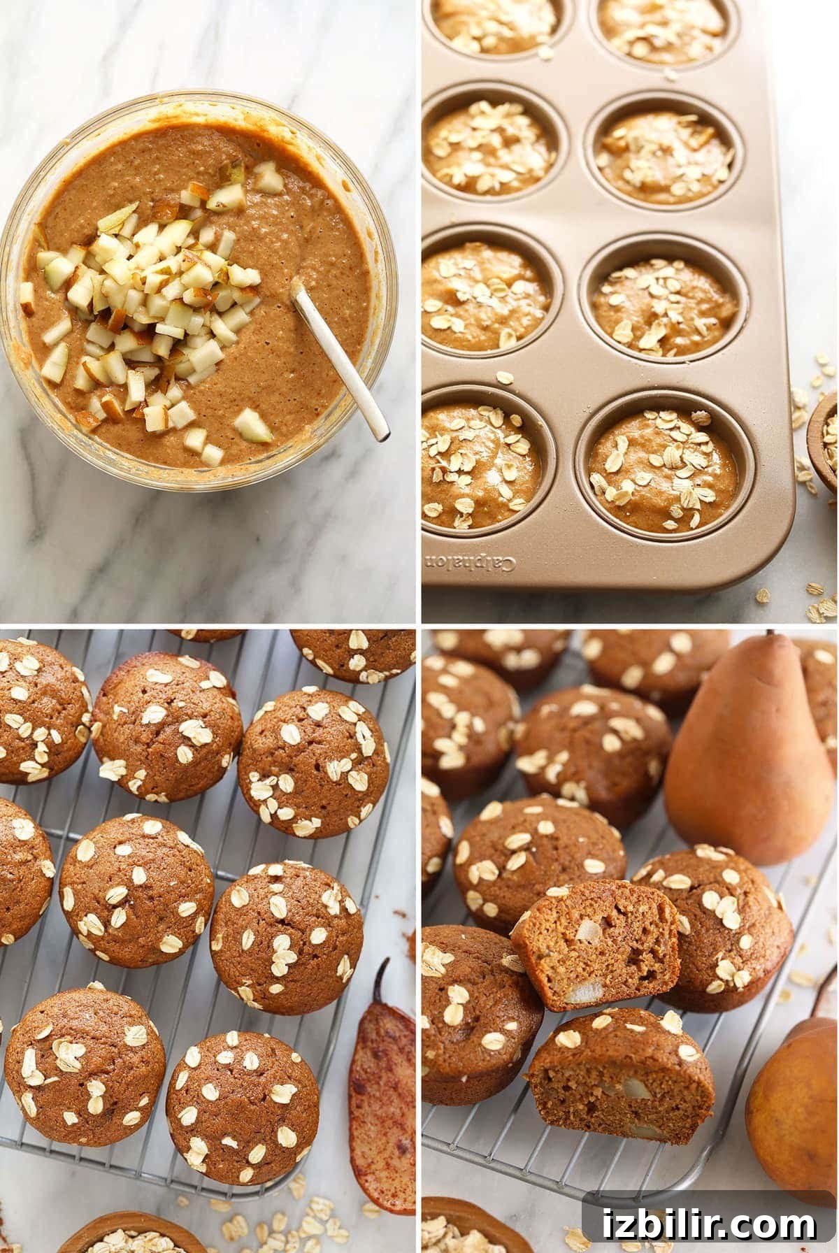 cinnamon pear muffins
