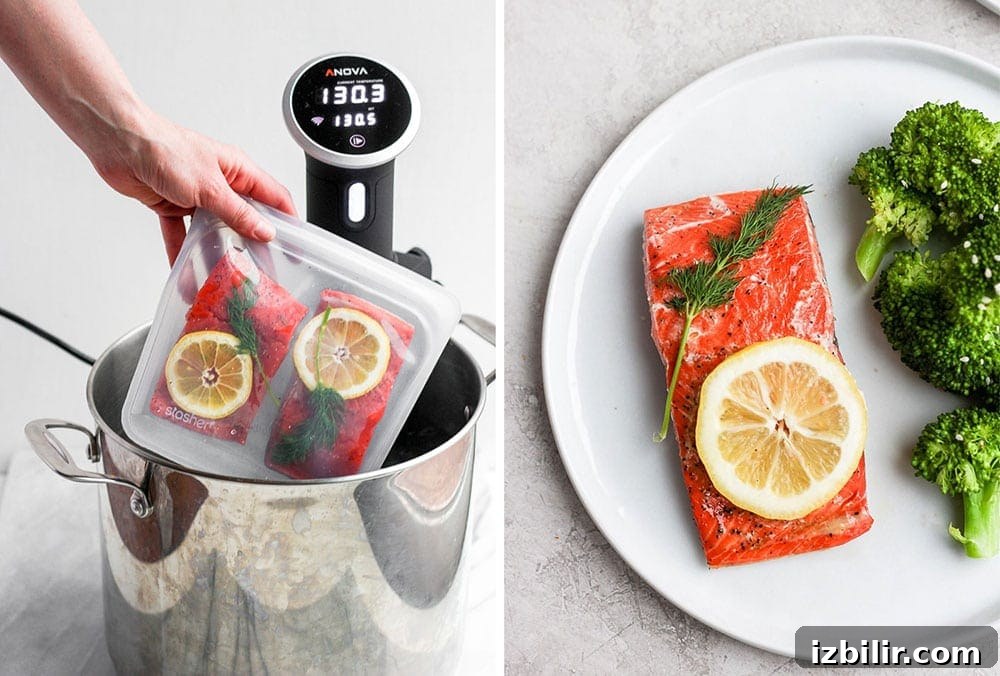 Sous vide salmon