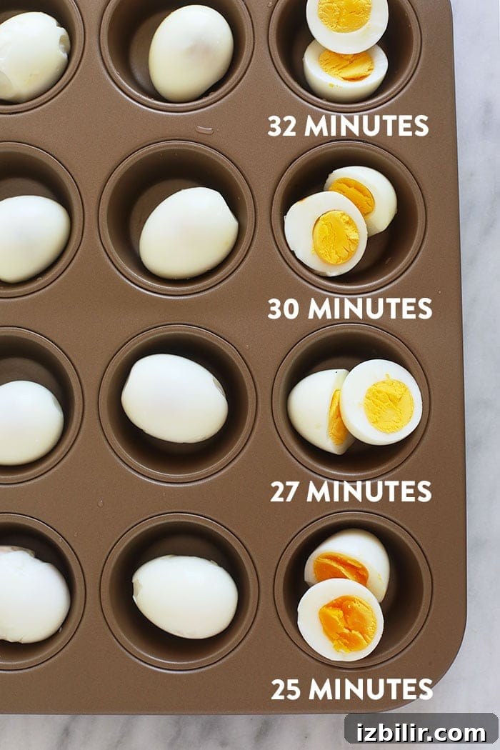Different cook times for hard boiled eggs