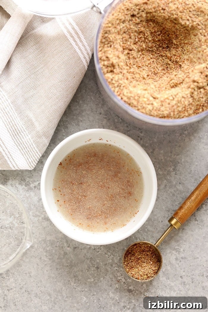 Flax egg preparation how to make a flax egg in a bowl