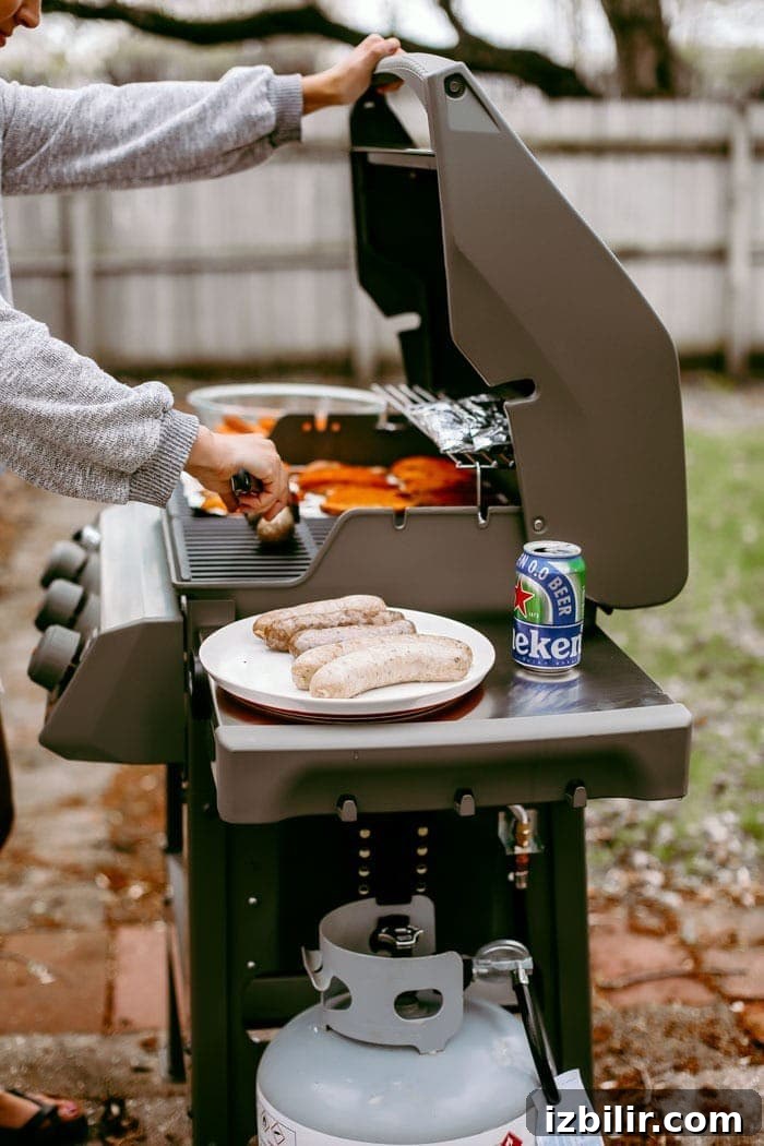 Grilling brats grilling brats
