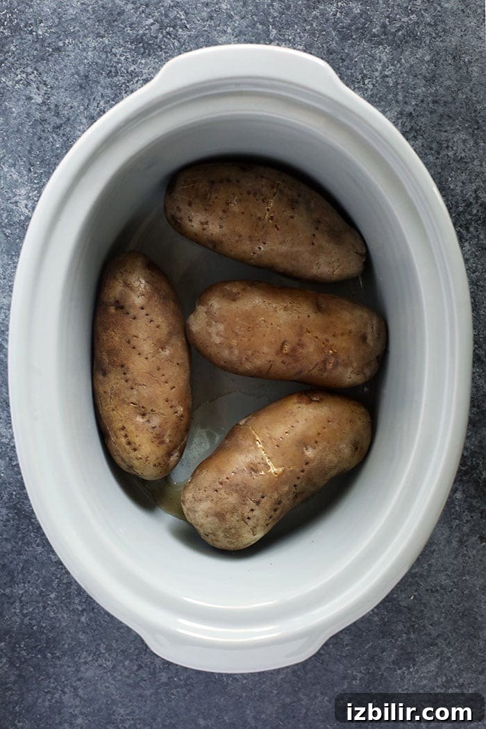 baked potatoes in the crock pot