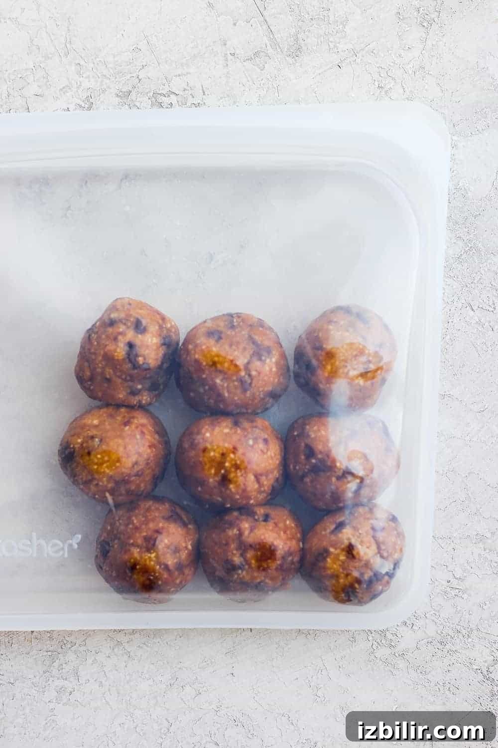 energy bites in stasher bag