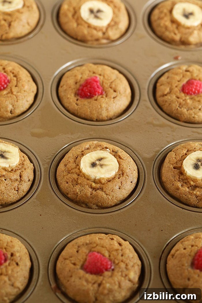 banana pancake muffins in a muffin tin