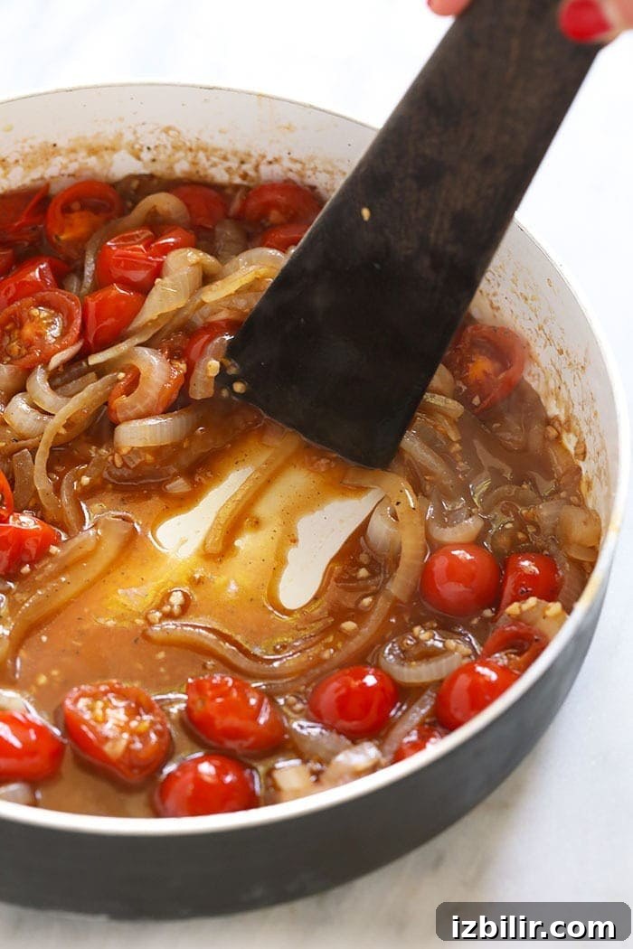 BLT pasta sauce in a skillet BLT pasta sauce in a skillet