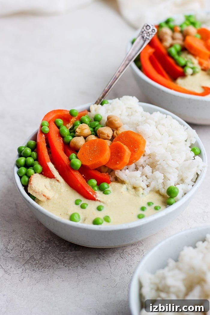Creamy cashew curry in a bowl creamy cashew curry in a bowl