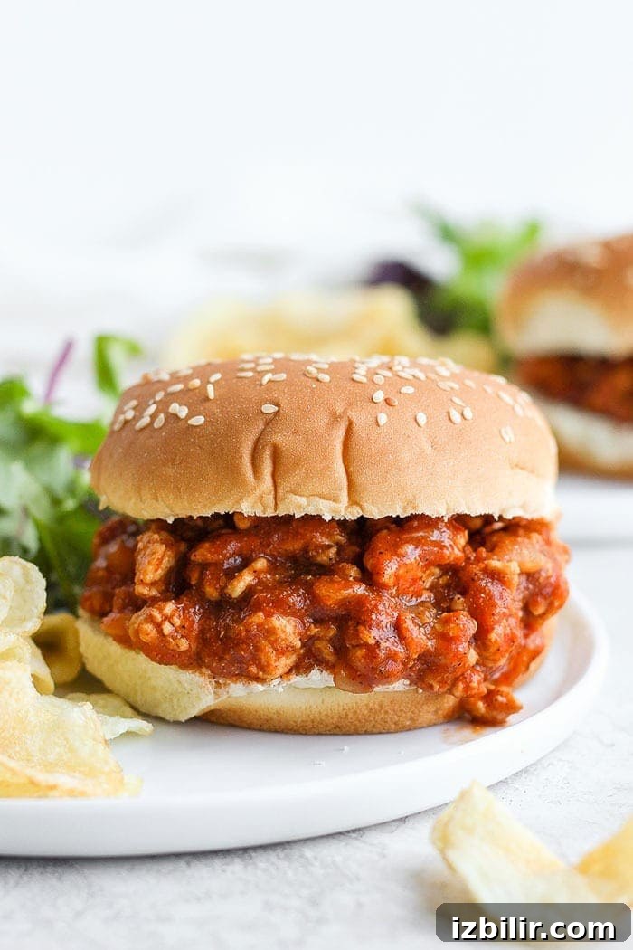 healthy sloppy joe on a bun