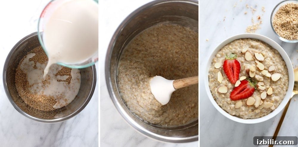 Instant Pot steel-cut oatmeal is a great way to cut cooking time. Instant Pot Oatmeal