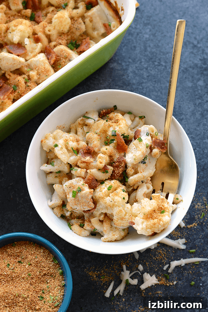 Cauliflower mac and chicken casserole