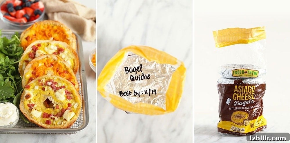 Make-Ahead Breakfast Recipes to Prep the Night Before 3 bagel quiche