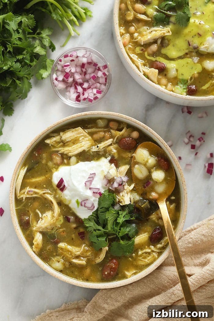 Authentic Green Chili Recipe: Southwest Style 2 Bowl of green chicken chili