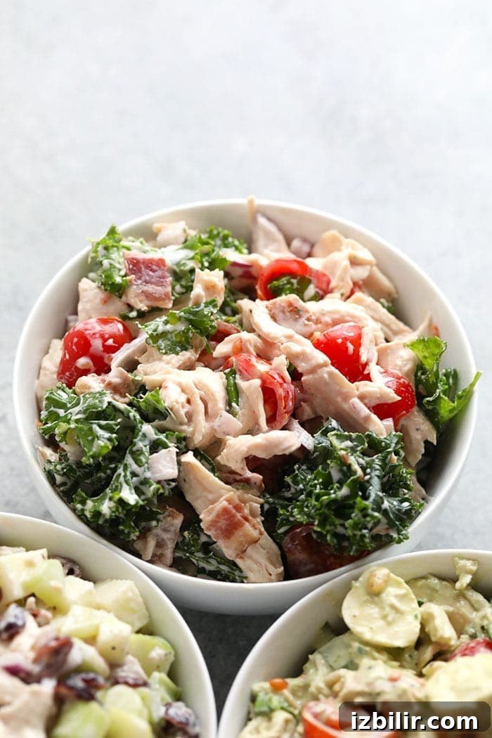 BLT Chicken Salad Bowl healthy BLT chicken salad in a bowl