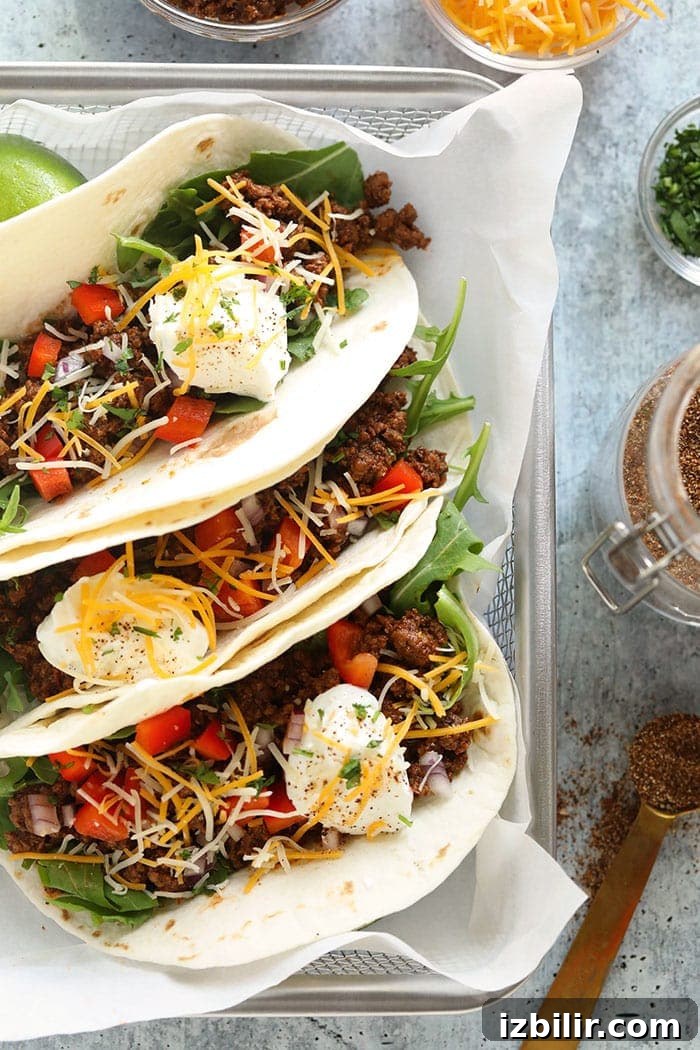 Classic Ground Beef Tacos Recipe with Zesty Seasoning 2 Easy ground beef tacos ready to eat