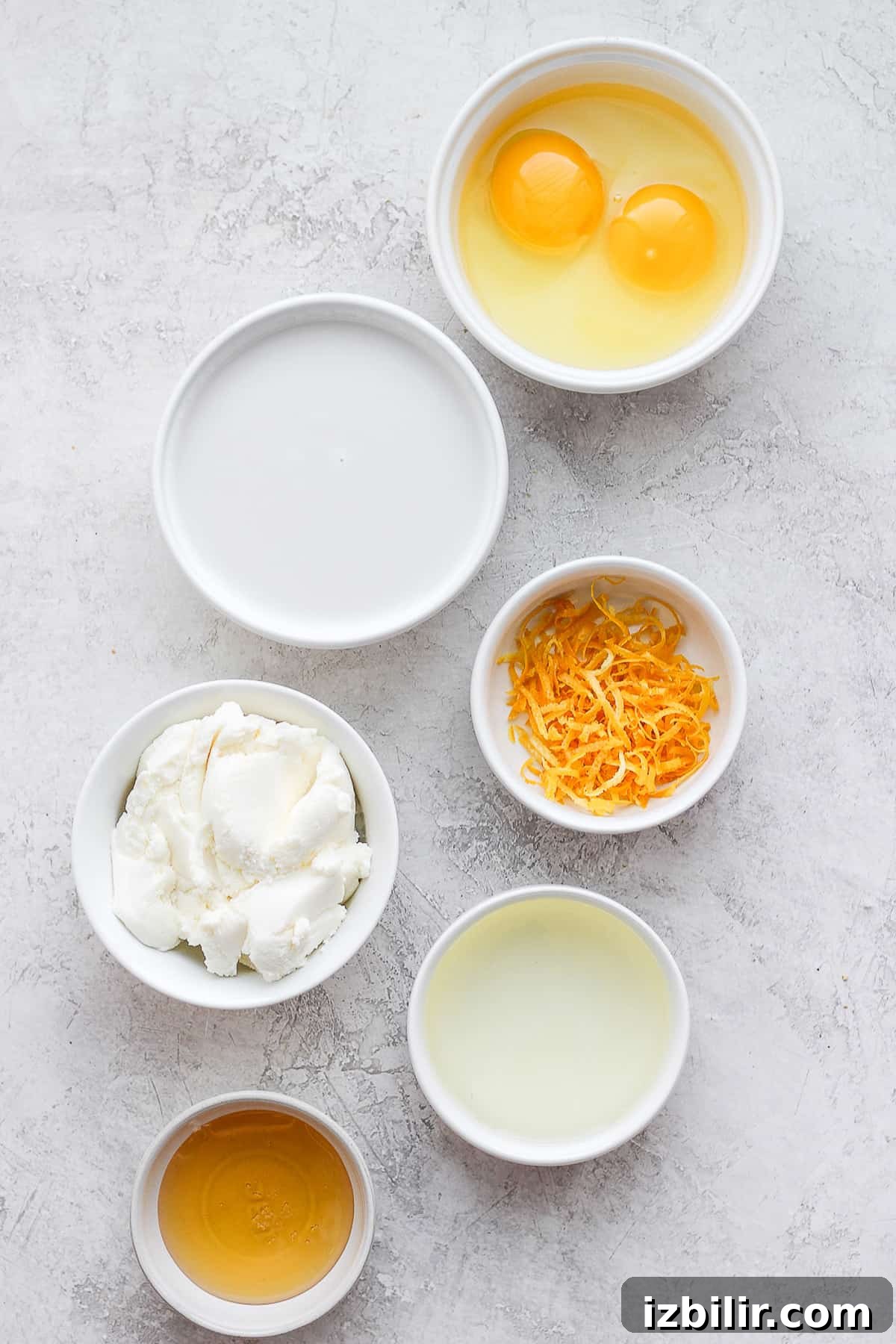 Fluffy Lemon Ricotta Pancakes Recipe 4 ingredients on countertop