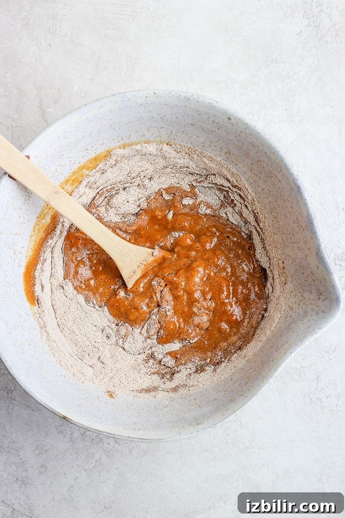 Pumpkin bread ingredients healthy pumpkin bread ingredients in a bowl.