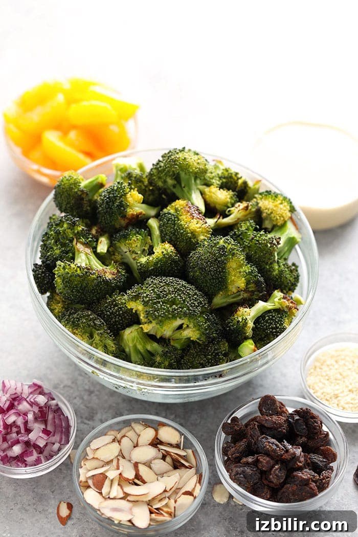 Asian Broccoli Salad Ingredients.