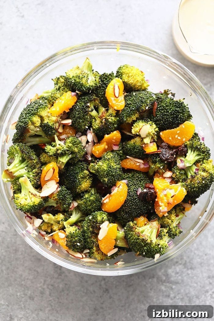 Asian Broccoli Salad in a bowl.