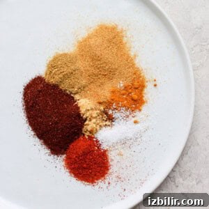 spices on a plate