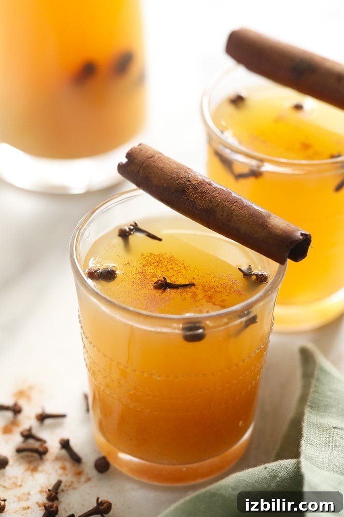Apple cider in a glass