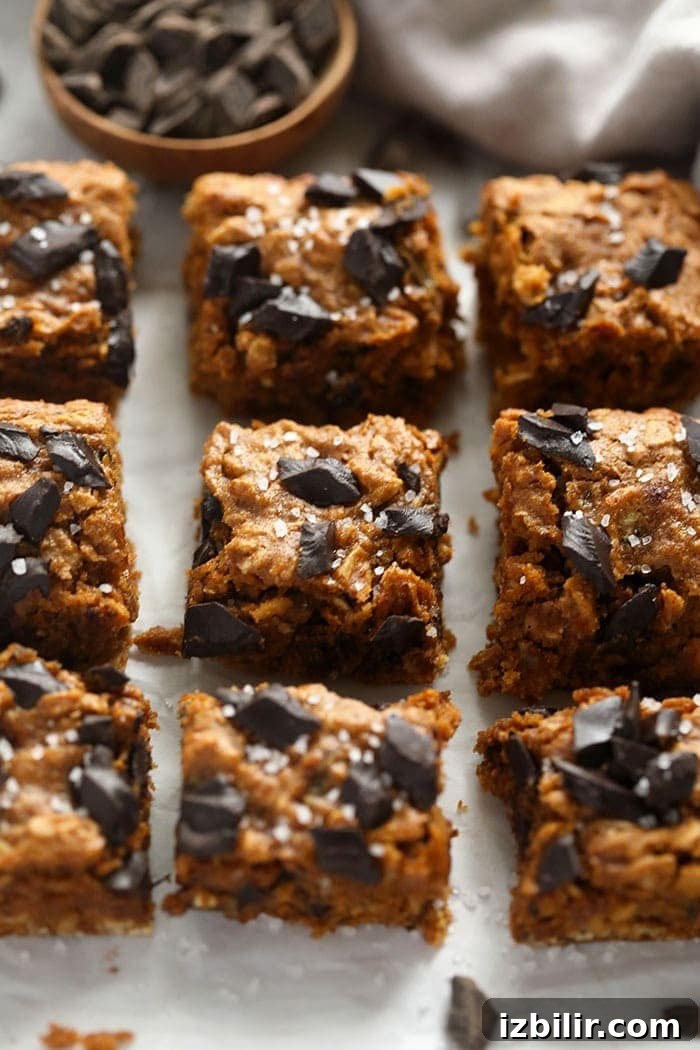 pumpkin cookie bars sliced