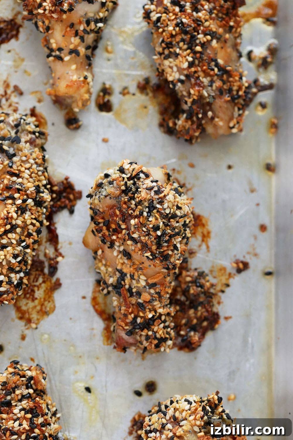 Everything bagel seasoning wings after baking